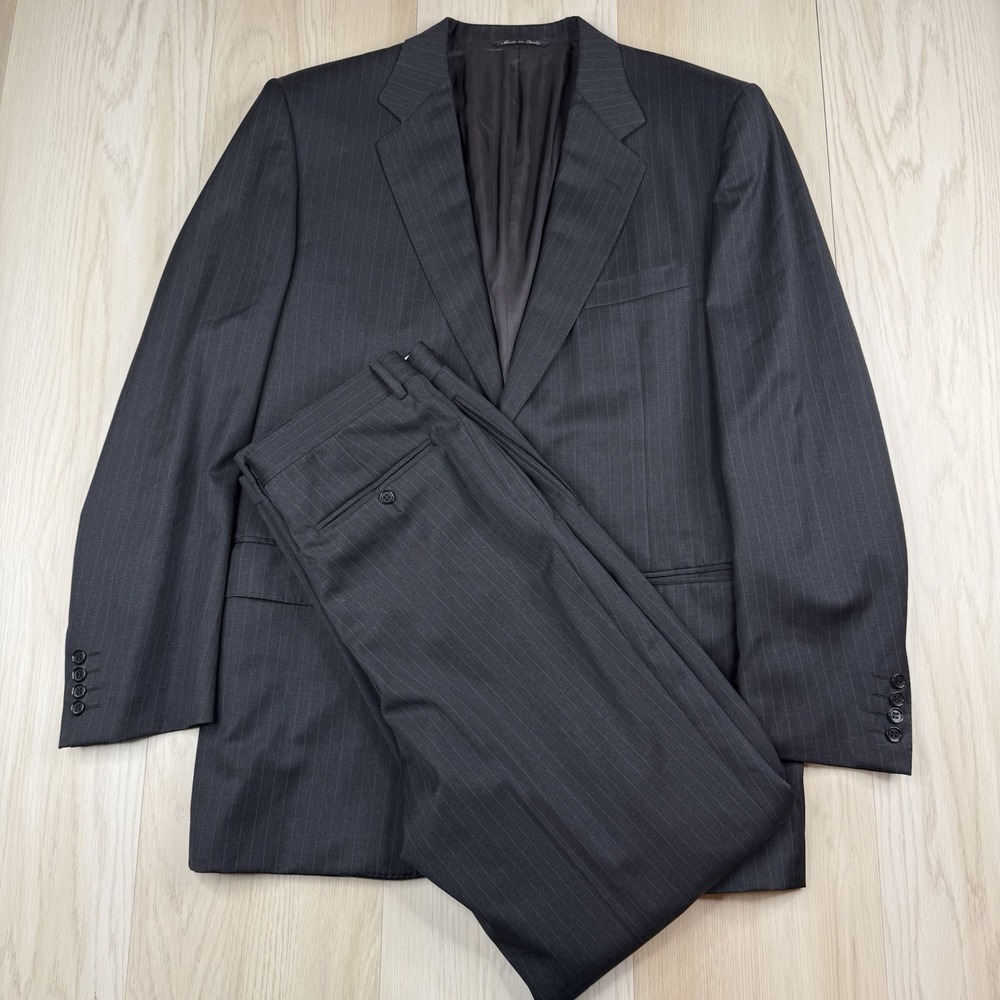 CANALI Kaps Modello 13220/36 2 Button Suit 100% Wool Made In Italy Sz 42L 32x32